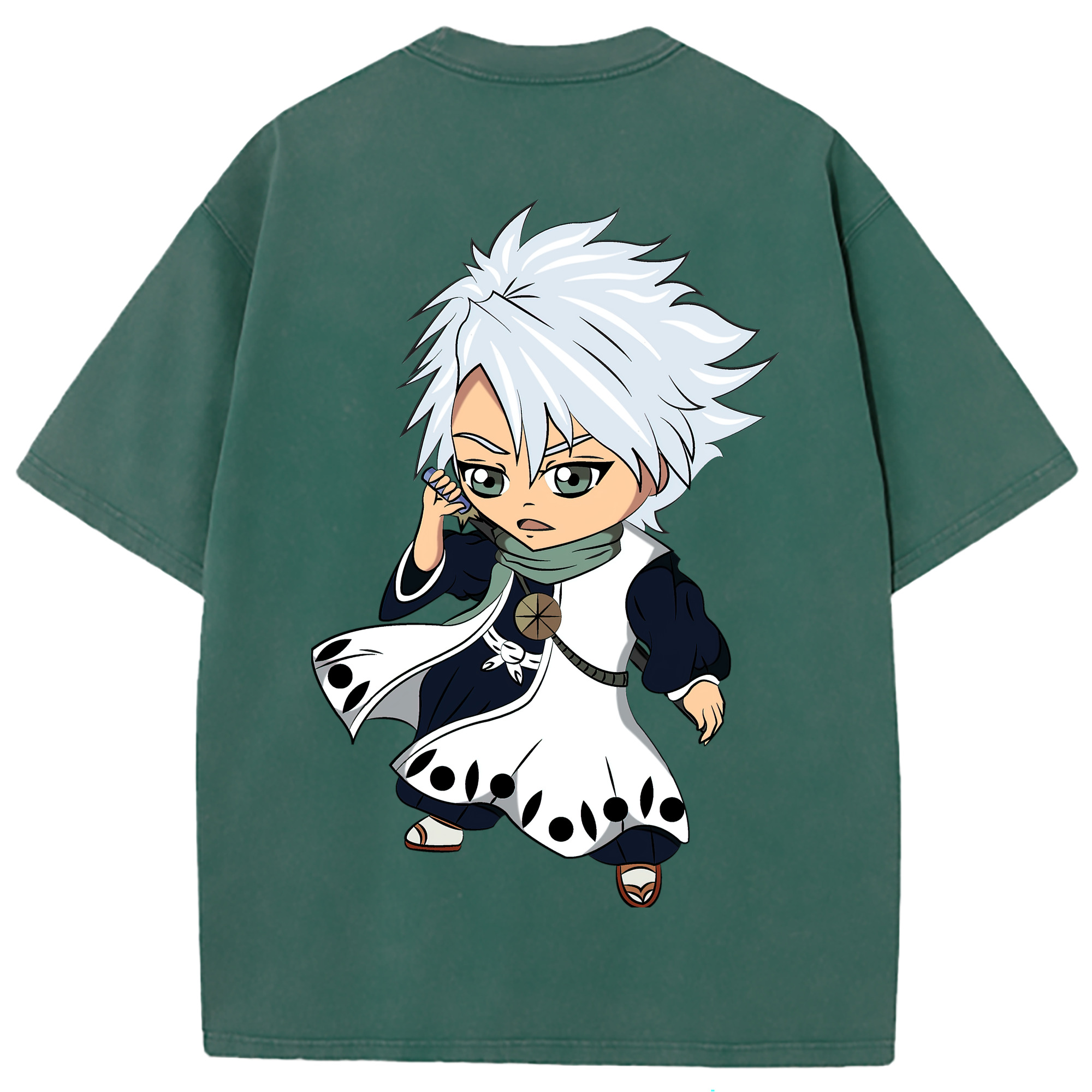 （画像用） ブリーチ 日番谷冬獅郎（ひつがや とうしろう） BLEACH Hitsugaya Toushirou 綿100% ヴィンテージ風 半袖Tシャツ（背面プリント）